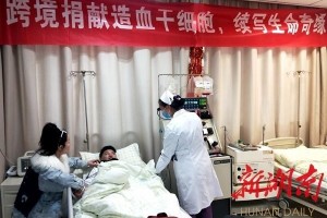 邵东首位跨境造血干细胞捐赠者完结捐赠